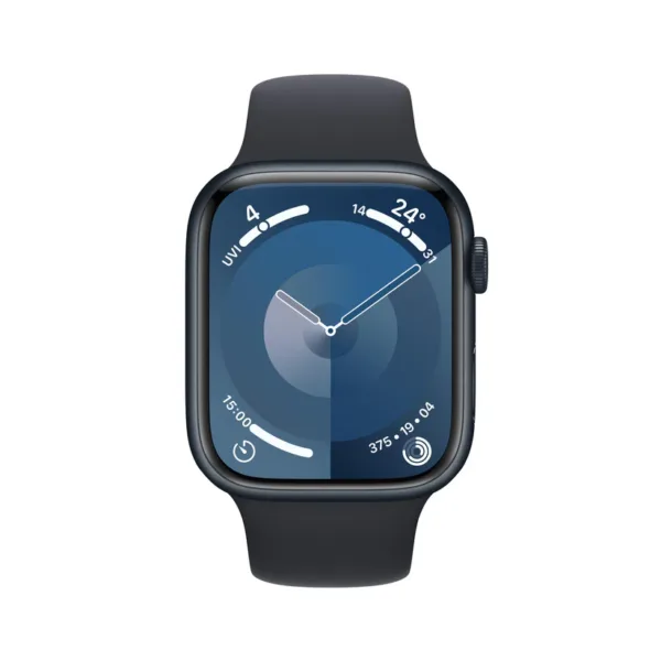 Apple Watch Series 9 [GPS 45mm] Smartwatch with Midnight Aluminum Case with Midnight Sport Band