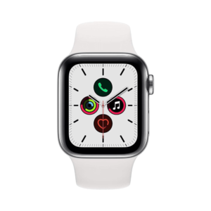 Apple Watch Series 5 GPS + Cellular 44MM White Sport Band – Renewed