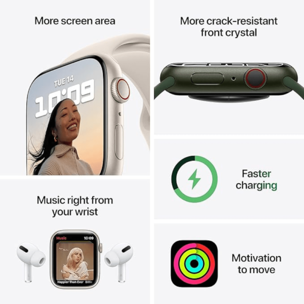 Apple Watch Series 7 (GPS + Cellular, 45mm) – Blue Aluminum Case with Abyss Blue Sport Band