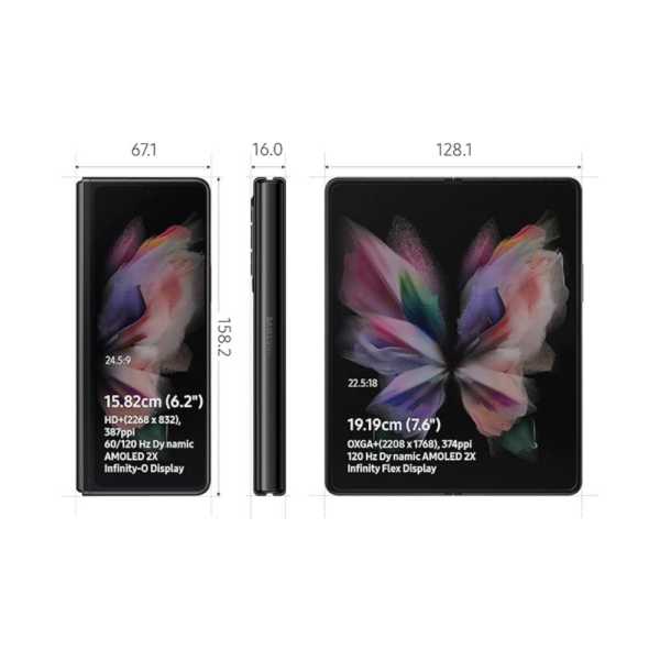 Samsung Galaxy Z Fold3 12GB RAM 512GB Storage Single SIM – Phantom Black