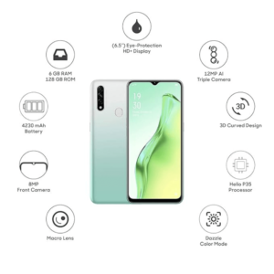 OPPO A31 – 128GB Storage, 6GB RAM, Single SIM – Fantasy White