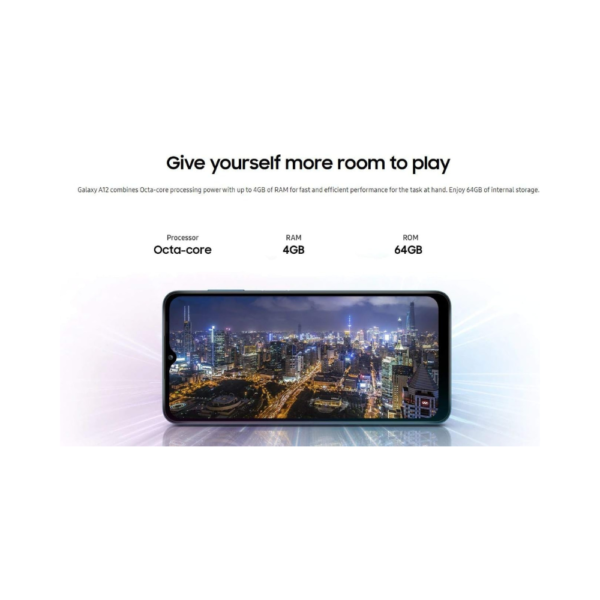 Samsung Galaxy A12 4GB RAM 128GB Storage Dual SIM – Black (Brand New)