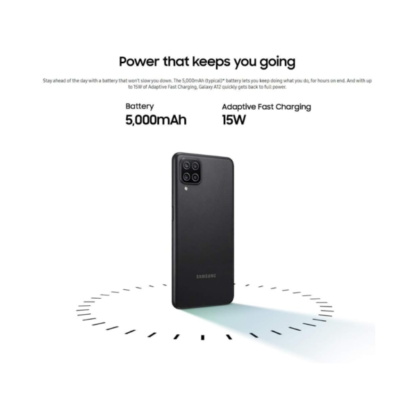 Samsung Galaxy A12 4GB RAM 128GB Storage Dual SIM – Black (Brand New)