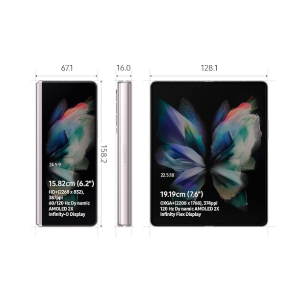 Samsung Galaxy Z Fold3 12GB RAM 512GB Storage Single SIM – Phantom Silver