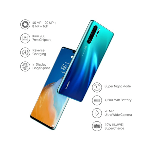 Huawei P30 Pro 128GB 8GB RAM Single SIM – Aurora