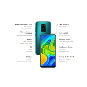 Redmi Note 9 6GB RAM 128GB Storage Single SIM - Aqua Green